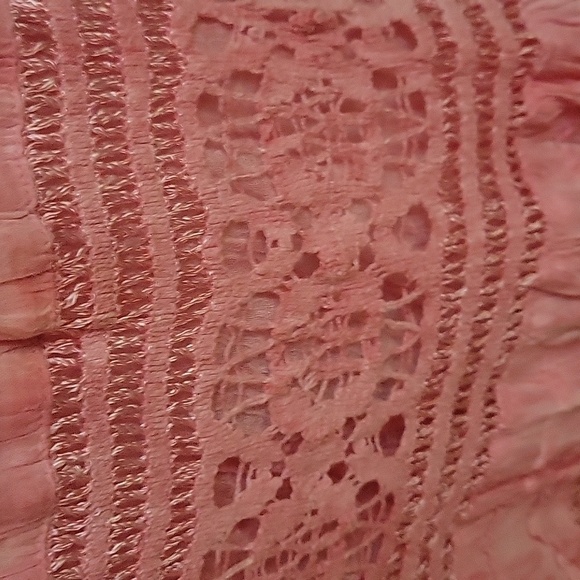 CUTE OPTIONS Barbie Pink Ombre Lace Circle Peasant Gypsy Maxi Skirt - Picture 5 of 8
